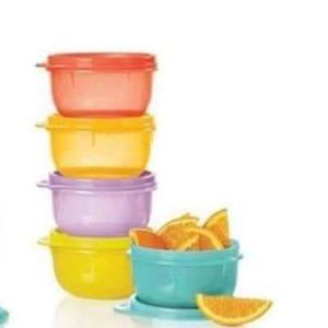 Tupperware Ideal Lit'l Bowl Snack Cup Set of 5